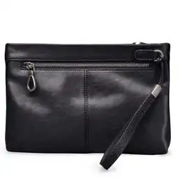 小童马2018植鞣皮新款真皮男士手拿包商务拼接大容量头层牛皮手抓包潮