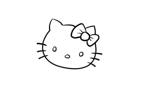 哈喽kitty简笔画零基础学哈喽kitty简笔画