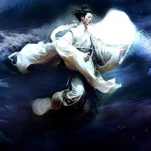 手绘集仙风道骨水墨国风人物