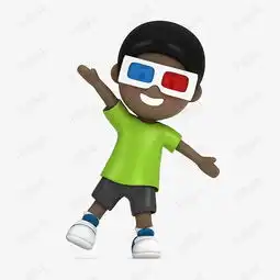 卡通戴着3d眼镜的男孩素材图片免费下载高清png千库网图片编号9739923
