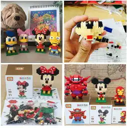 俐智lozmini公仔颗粒积木玩具儿童节礼物英雄卡通积木创意礼品益智拼插积木蝙蝠侠和小丑245pcs