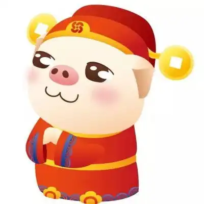 财神猪图片头像图片