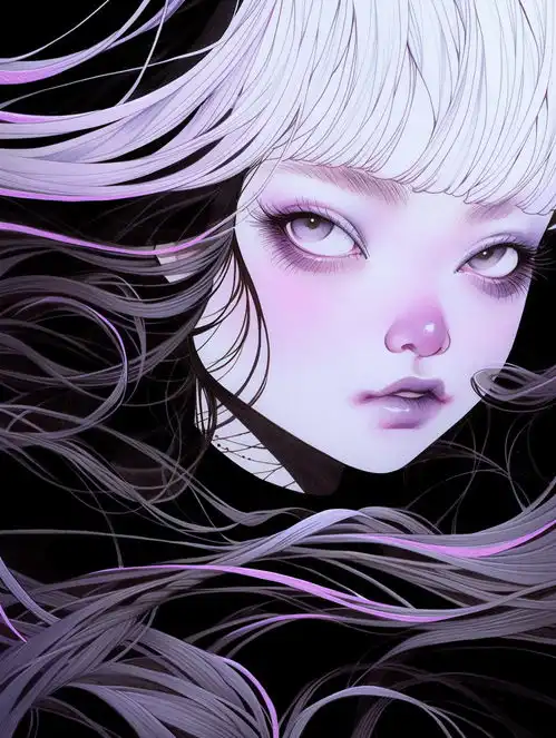 紫色风格头像人工智能midjourneymidjourney人物