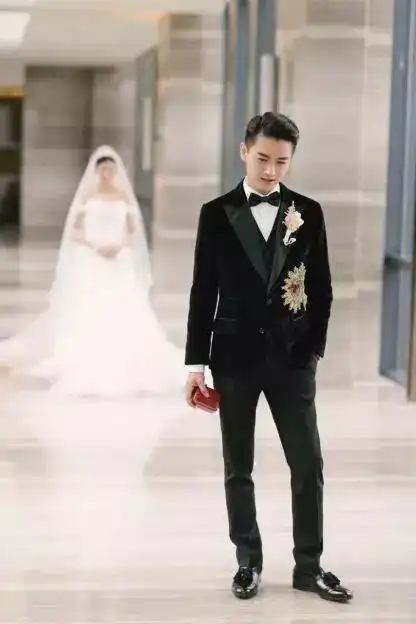 男星结婚时都什么发型沙溢简单随性,陈晓三七分大背头显成熟