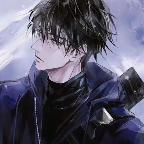 动漫男生头像我只愿你历遍山河,觉得人间值得