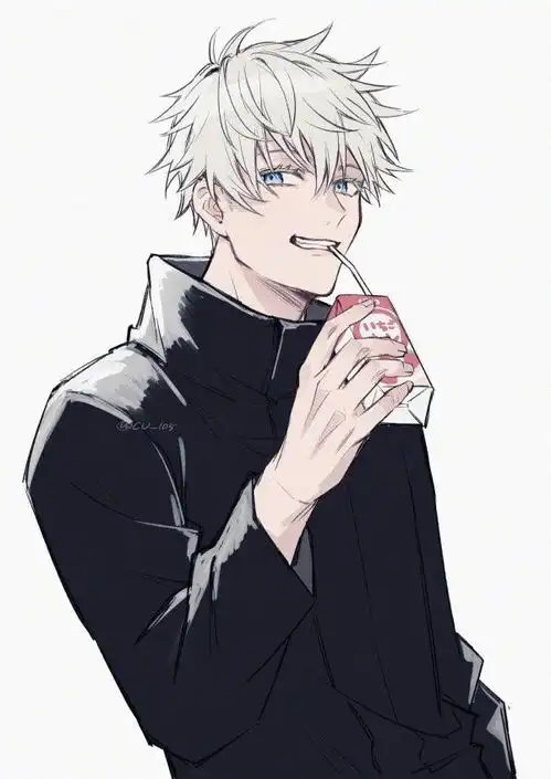 五条悟老师吃东西的样子也很可爱,戴上猫耳朵,这谁受得了呀