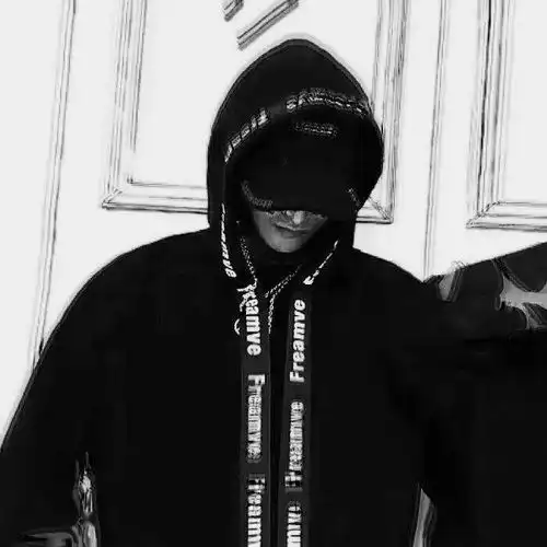 情头霸气黑色真人情侣头像