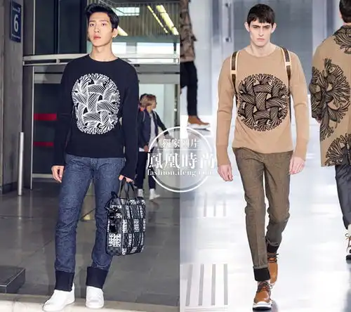 井柏然独家街拍穿路易威登结绳装启程巴黎