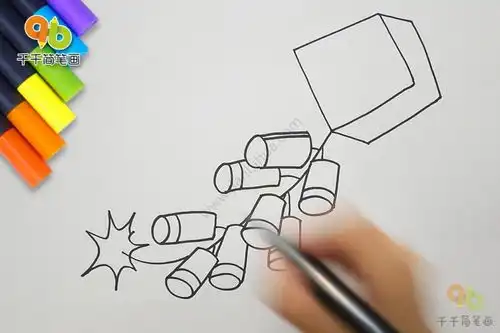 庆祝元旦鞭炮简笔画