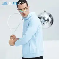supield素湃全波段高指数防晒衣男户外黑科技凉感防蚊虫皮肤衣夏季防晒服白色xl浅蓝色xl