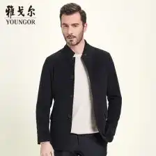 youngor雅戈尔2017秋季新款男士西服羊毛条纹黑色商务西服6316
