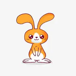 简约卡通手绘黄色兔子图片素材其他格式下载动漫人物大全