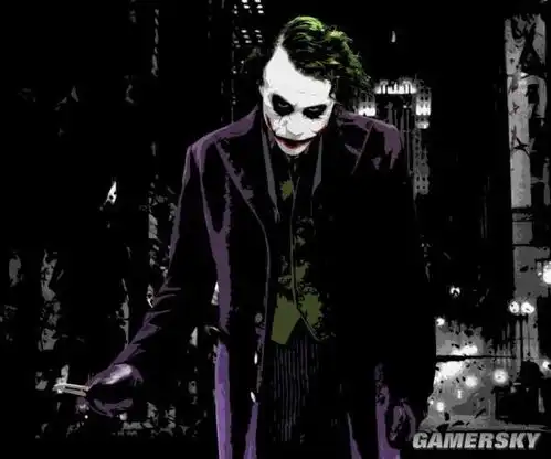 跪求小丑希斯莱杰背影图片带字灰色的