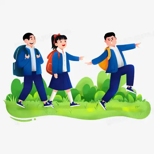 手绘卡通上学路上免抠元素png图片素材免费下载手绘png30003000像素熊猫办公