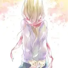 二次元女生头像背影一对两张