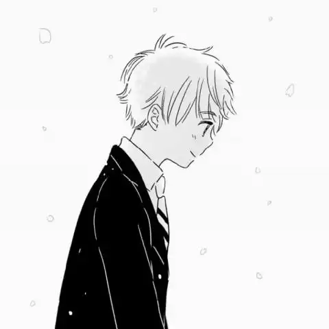 高冷黑白动漫情侣头像单人版霸气黑白两张分开