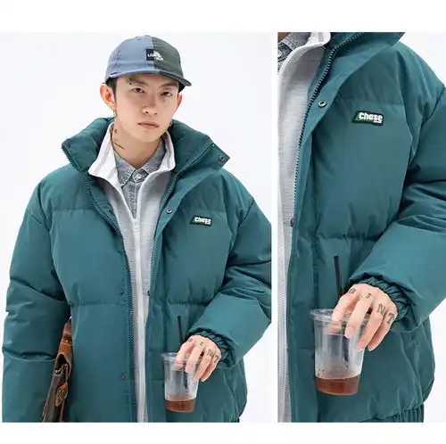 韩路日系男装棉服男2021冬季新款加厚羽绒棉衣外套潮流印花面包服