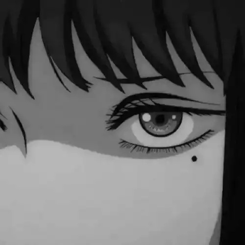 头像黑白暗黑风动漫女头像系列