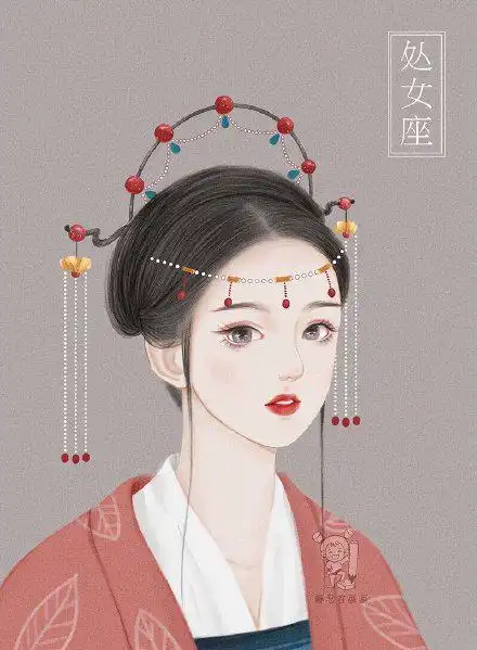画师将12星座画成古风美少女,天秤座太可爱了,12生肖求安排