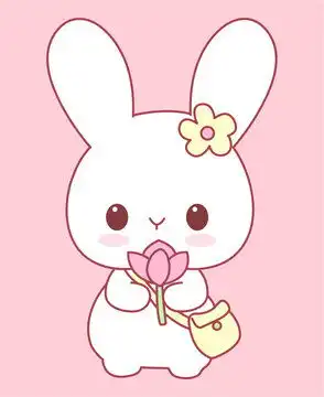 可爱卡通简笔画小白兔设计模板下载设计素材素材下的动物素材设计模板