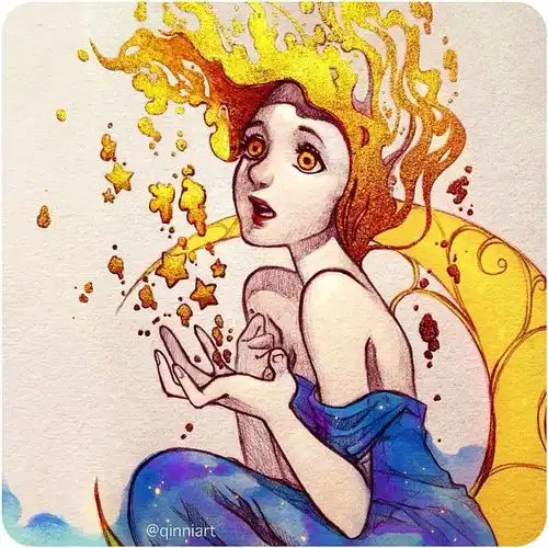 经历了不平凡的人生,却依旧坚强,用水彩把伤痛化作星辰的女孩