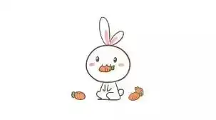 可爱的小白兔简笔画教程4