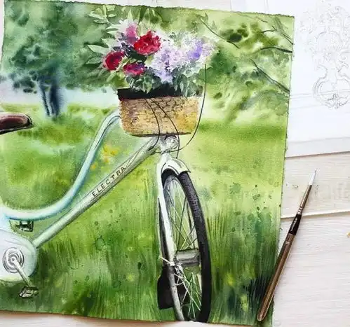 水彩风景花卉水果及美食,应有尽有