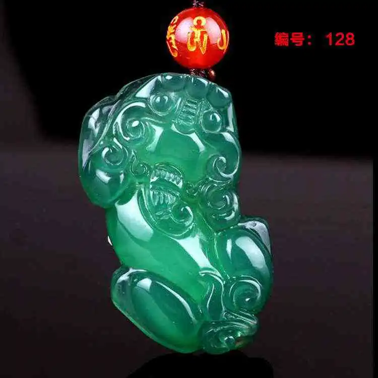 翡翠冰种貔貅男士白金戒指,简约风格尽显品味,招财转运不可错过