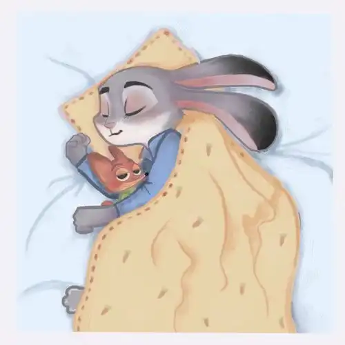 疯狂动物城情侣头像狐尼克和兔朱迪cp情头