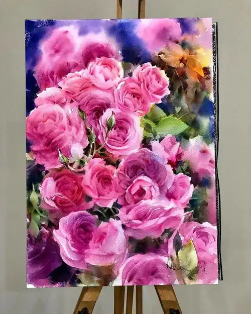 泰国第一爱花男,笔下水彩花卉张张惊艳眼球,狂撩百万粉