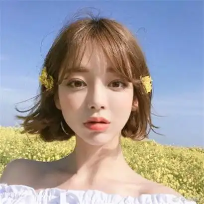 qq女生短发头像唯美,对待生活要活泼开心
