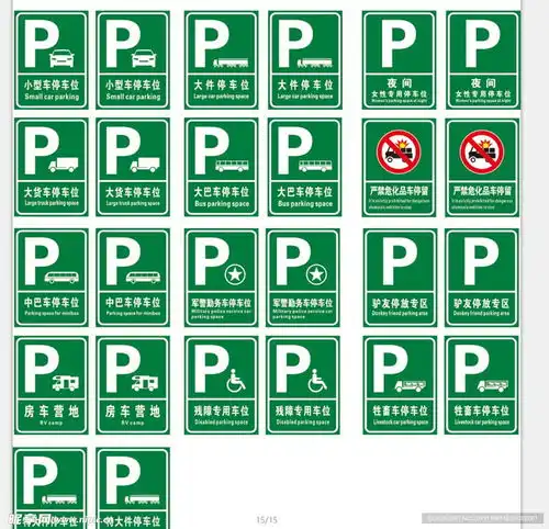 停车场停车指示牌高速公路设计图标志图标