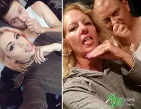 女儿与男友自拍秀恩爱调皮爸妈模仿其姿势