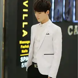 汤河之家男装新款大码西装男韩版小西装男修身休闲西服外套潮c图片大全邮乐官方网站