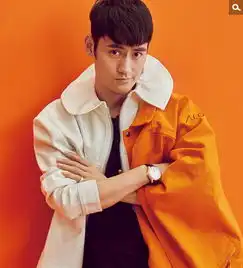 袁弘暖系写真曝光糖果色背景凸显出完美侧颜深邃眼神