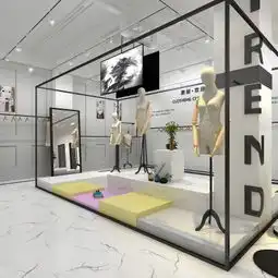 现代男装专卖店3d模型