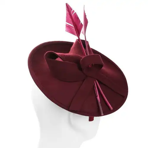 汤河店秋冬季帽子女士英伦优质羊毛呢复古头饰优雅女人小礼帽子c