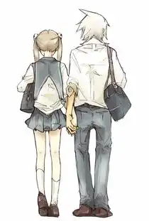 男女二次元背影图,基本上手绘能画出来的