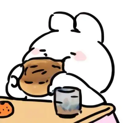 二兽熊熊和兔兔手绘卡通情头