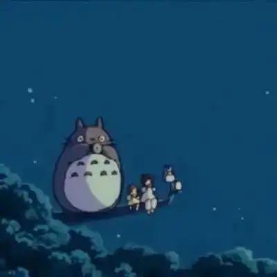 动漫头像大声地笑出来,就不那么害怕了龙猫