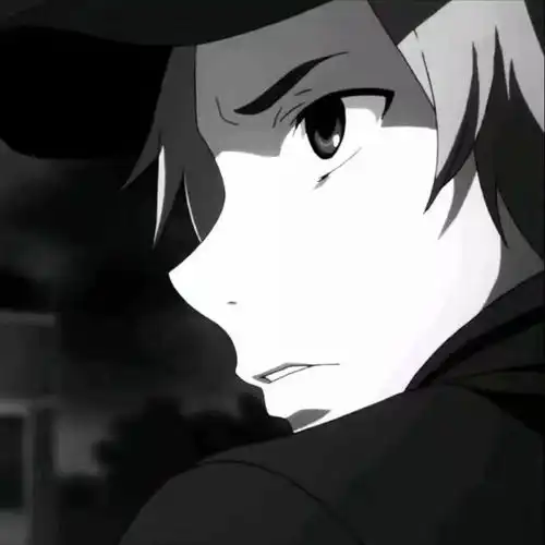 动漫男头黑白风