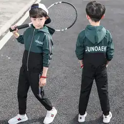 素飞童装男童春装套装2019新款春秋中大童儿童男孩洋气运动两件套潮衣