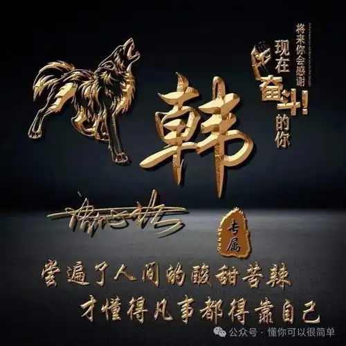 2025姓氏头像第7期,永不过时个性签名头像,爱拼才会赢