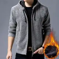 粉色开衫毛衣男