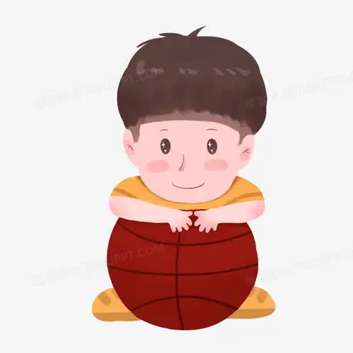 手绘运动主题之趴在篮球上的小男孩png图片素材免费下载篮球png30003000像素熊猫办公