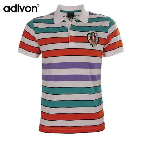 adivon2013年夏季polo衫短袖男运动男士翻领上衣条纹t恤a32107