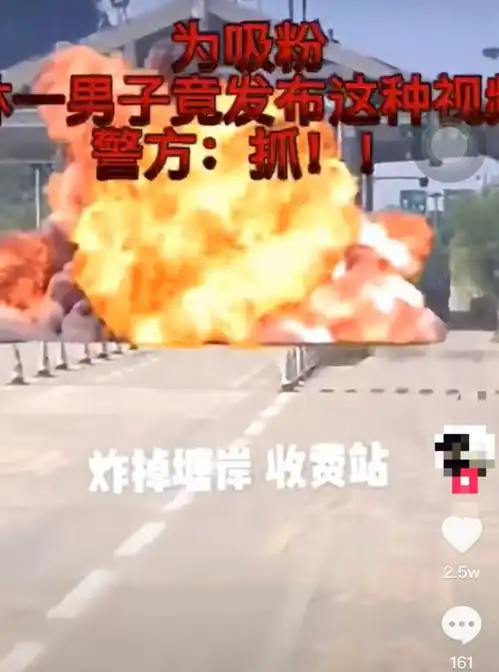 广西男子发轰炸收费站特效视频被拘,警方回应争议