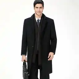 冬装中年羊绒大衣男羊毛呢男士长款风衣加厚外套男式西装领男装dsl图片大全邮乐官方网站