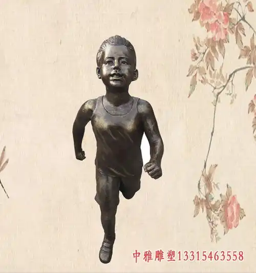 与小狗奔跑铜雕汕尾紫铜狗雕塑订制
