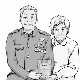 八旬老人病房内庆祝钻石婚写书记录爱情故事